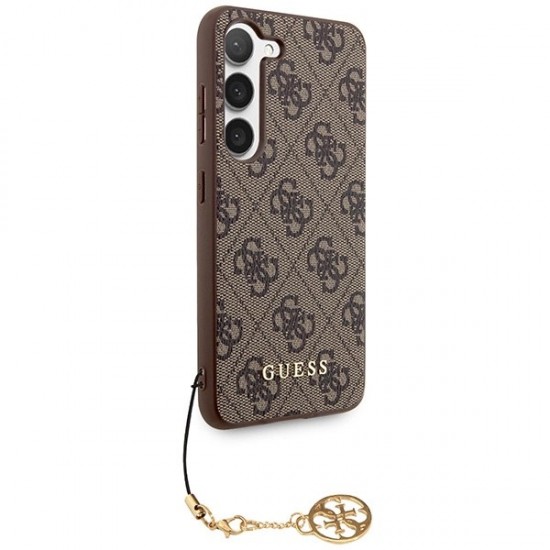 Guess 4G Charms Collection case for Samsung Galaxy A35 - brown