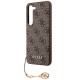 Guess 4G Charms Collection case for Samsung Galaxy A35 - brown