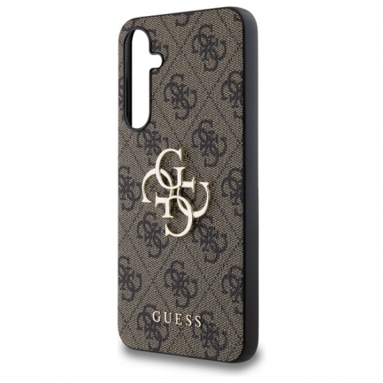 Guess 4G Big Metal Logo case for Samsung Galaxy A55 - brown