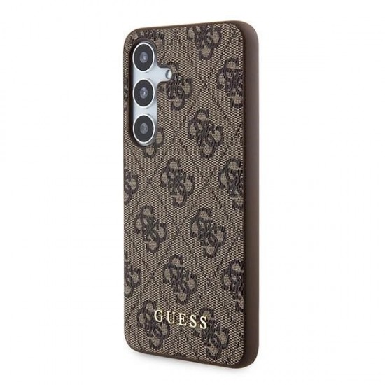 Guess 4G Metal Gold Logo case for Samsung Galaxy A35 - brown