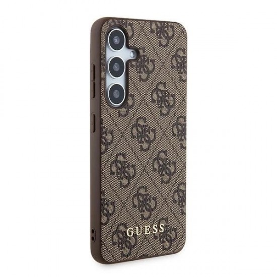 Guess 4G Metal Gold Logo case for Samsung Galaxy A35 - brown