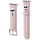 Karl Lagerfeld 3D Rubber Karl&Choupette Heads strap for Apple Watch 38/40/41mm - pink