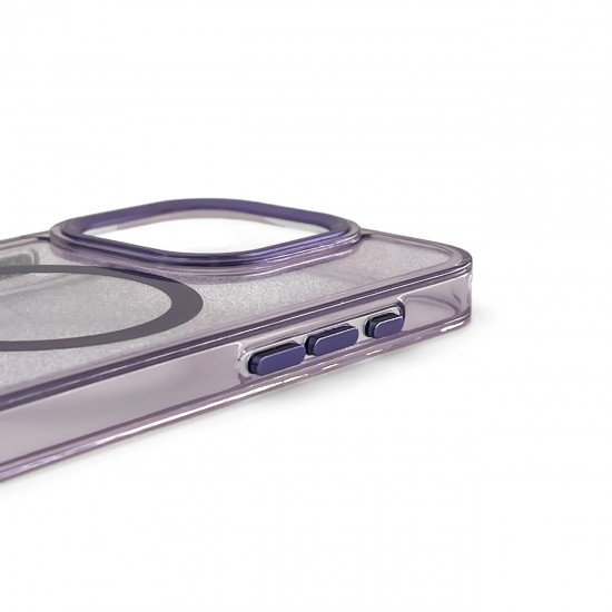 Glitter Case MagSafe for iPhone 16 - purple with glitter