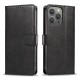 Leather Book Case for iPhone 16 - black