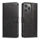 Leather Book Case for iPhone 16 Pro Max - black