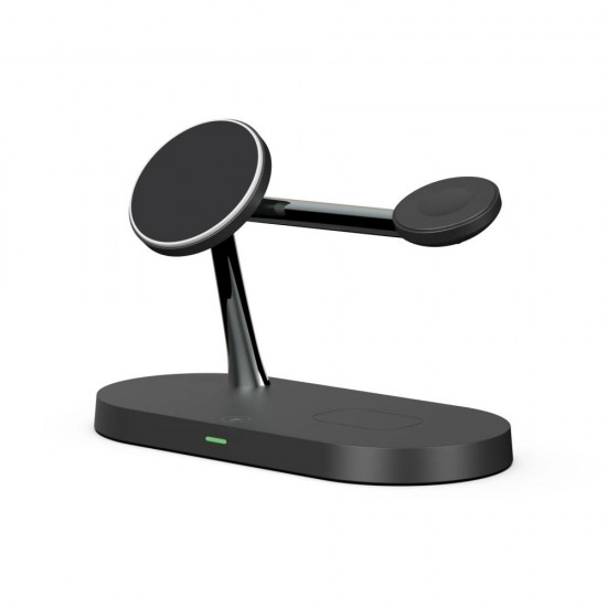 Tech-Protect A12 3in1 MagSafe Inductive Charger for Smartphone/Headphones/Smartwatch - Black