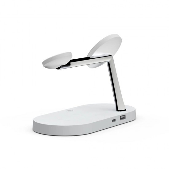 Tech-Protect A12 3in1 MagSafe Inductive Charger for Smartphone/Headphones/Smartwatch - White