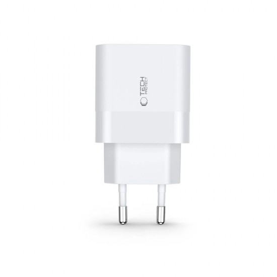 Tech-Protect C30W charger USB-C PD 30W / USB-A QC 3.0 - white