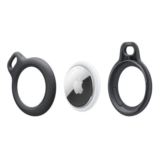 Tech-Protect Rough Case for Apple AirTag with Ring - Black
