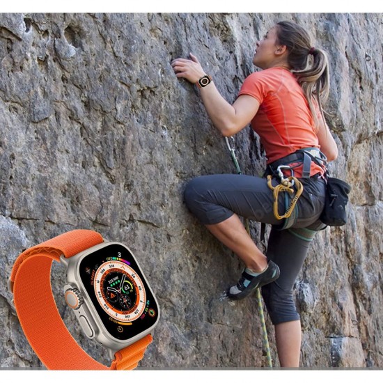 Tech-Protect Nylon Pro Strap for Apple Watch 4 / 5 / 6 / 7 / 8 / 9 / SE / Ultra 1 / 2 (42/44/45/49 mm) - Orange