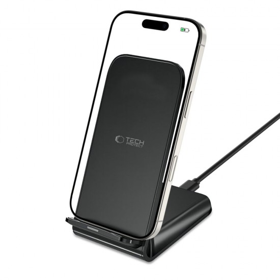 Tech-Protect QI15W-S2 inductive charger 15W in the form of a stand - black