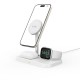 Tech-Protect QI15W-A22 MagSafe inductive charger with 3in1 MagSafe stand for smartphone / Apple Watch / AirPods - white
