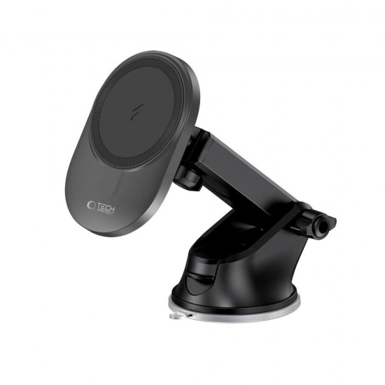 Tech-Protect MM15W-V1 Car Phone Holder with MagSafe 15W Wireless Charger for Cockpit/Air Vent - Black