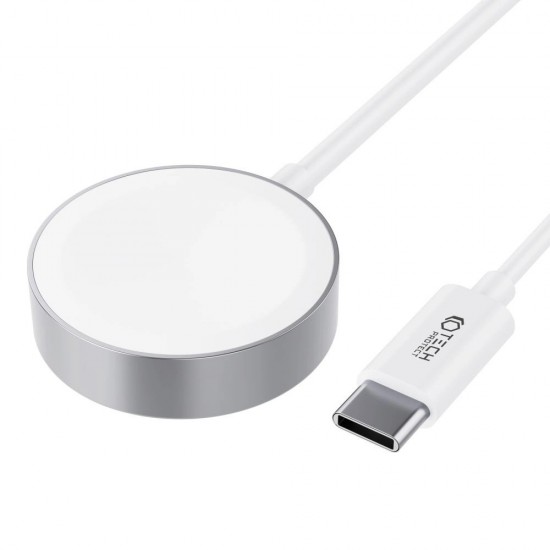 Tech-Protect UltraBoost Magnetic Inductive Charger with USB-C Connector for Apple Watch 1.2m - White