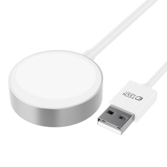 Tech-Protect UltraBoost Magnetic Inductive Charger with USB-A Connector for Apple Watch 1.2m - White
