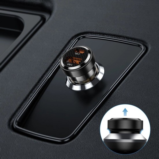 Tech-Protect CC30W Car Charger USB-C PD 30W / USB-A QC 3.0 - Black