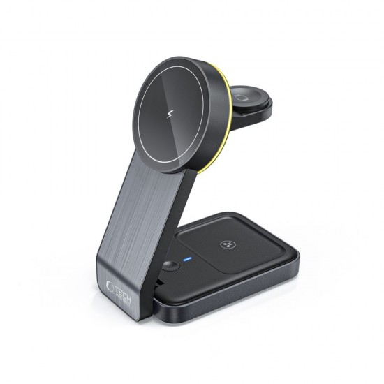 Tech-Protect QI15W-A28 MagSafe 3in1 Inductive Charger with Smartphone / Apple Watch / AirPods Stand - Black