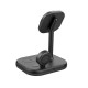 Tech-Protect QI15W-A27 3-in-1 Inductive Charger with MagSafe Stand for Smartphone / Apple Watch / AirPods - Black