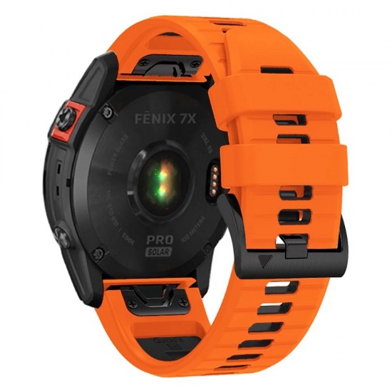 Tech-Protect IconBand Pro Strap for Garmin Fenix 3 / 5X / 3HR / 5X Plus / 6X / 6X Pro / 7X - Orange-Black