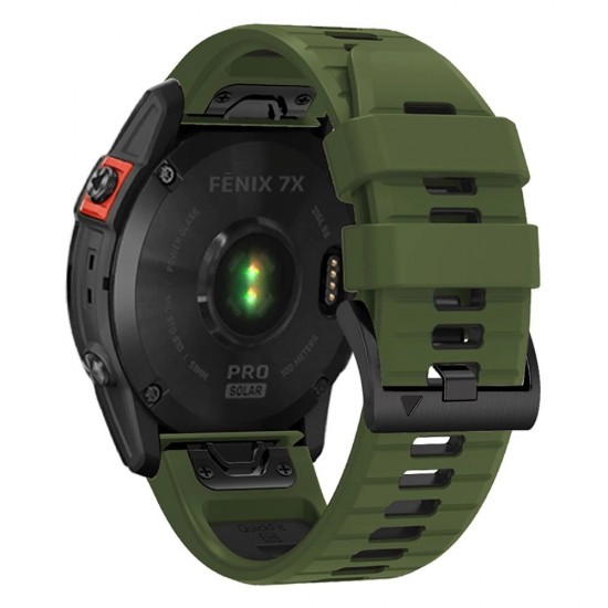 Tech-Protect IconBand Pro Strap for Garmin Fenix 3 / 5X / 3HR / 5X Plus / 6X / 6X Pro / 7X - Dark Green/Black