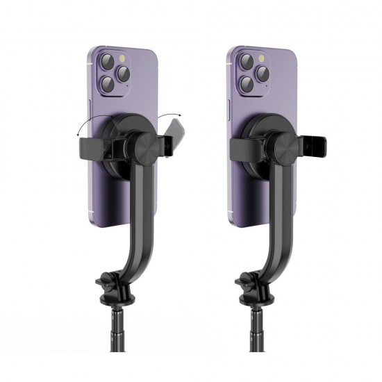 Tech-Protect L04S Bluetooth Selfie Stick with Tripod up to 95cm and 360 Head - Black