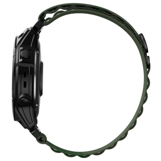 Tech-Protect Nylon Pro Strap for Garmin Fenix 3 / 5X / 3HR / 5X Plus / 6X / 6X Pro / 7X - Dark Green