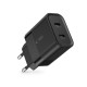 Tech-Protect C20W charger 2x USB-C PD 20W - black