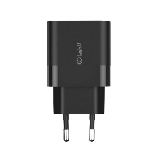 Tech-Protect C20W charger 2x USB-C PD 20W - black