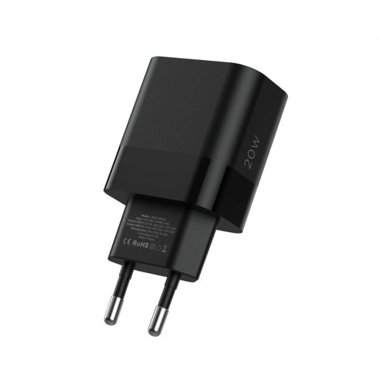 Tech-Protect C20W charger 2x USB-C PD 20W - black