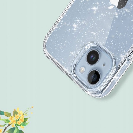 Tech-Protect FlexAir Hybrid Case for Samsung Galaxy S23 FE - Clear-Glitter