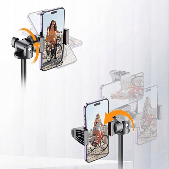 Tech-Protect L03S Bluetooth selfie stick with remote control, tripod up to 148cm and 180 head - white