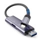 Tech-Protect UltraBoost SD/micro SD Card Reader with Lightning /USB-A Connector - Gray