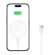 Tech-Protect QI15W-A33 Inductive Charger with MagSafe and Stand with USB-A / USB-C Cable - White