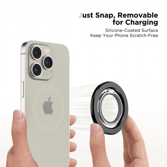 Tech-Protect MMR300 magnetic holder/ring with MagSafe - black