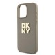 DKNY Wrist Strap Stock Logo case for iPhone 15 Pro - beige