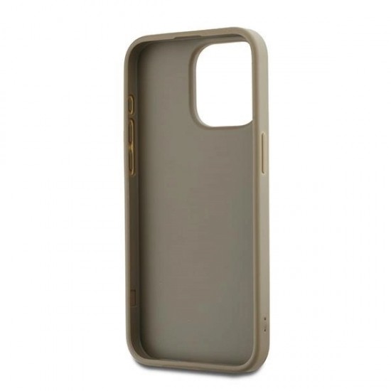 DKNY Wrist Strap Stock Logo case for iPhone 15 Pro - beige