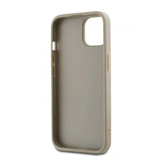 DKNY Wrist Strap Stock Logo case for iPhone 15 Plus - beige