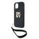 DKNY Wrist Strap Stock Logo case for iPhone 15 / 14 / 13 - black