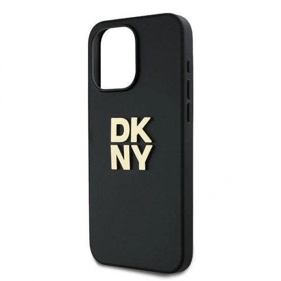 DKNY Wrist Strap Stock Logo case for iPhone 15 Pro Max - black