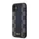 DKNY Leather Checkered Mono Pattern MagSafe Case for iPhone 11 / Xr - Black