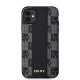 DKNY Leather Checkered Mono Pattern MagSafe Case for iPhone 11 / Xr - Black