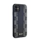 DKNY Leather Checkered Mono Pattern MagSafe Case for iPhone 11 / Xr - Black