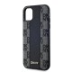 DKNY Leather Checkered Mono Pattern MagSafe Case for iPhone 11 / Xr - Black