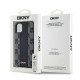 DKNY Leather Checkered Mono Pattern MagSafe Case for iPhone 11 / Xr - Black