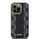 DKNY Leather Checkered Mono Pattern MagSafe Case for iPhone 13 Pro / 13 - Black