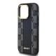 DKNY Leather Checkered Mono Pattern MagSafe Case for iPhone 13 Pro Max - Black