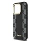 DKNY Leather Checkered Mono Pattern MagSafe case for iPhone 15 Pro - black