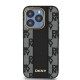DKNY Leather Checkered Mono Pattern MagSafe iPhone 15 Pro Max Case - Black