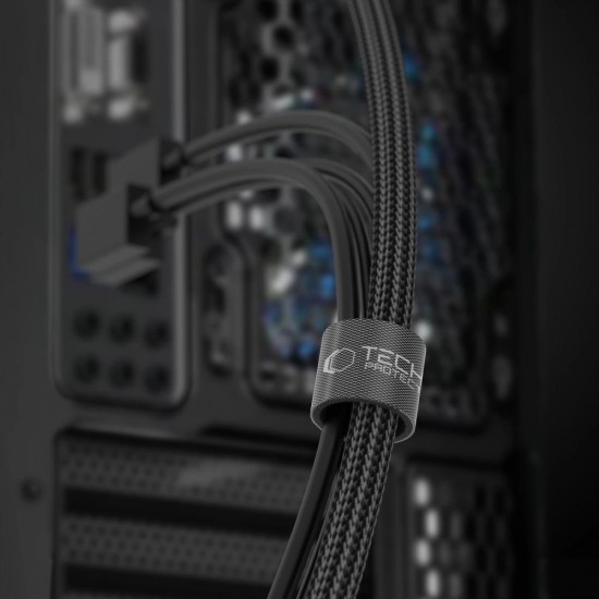 Tech-Protect Velcro Cable Organizer 3m - Black