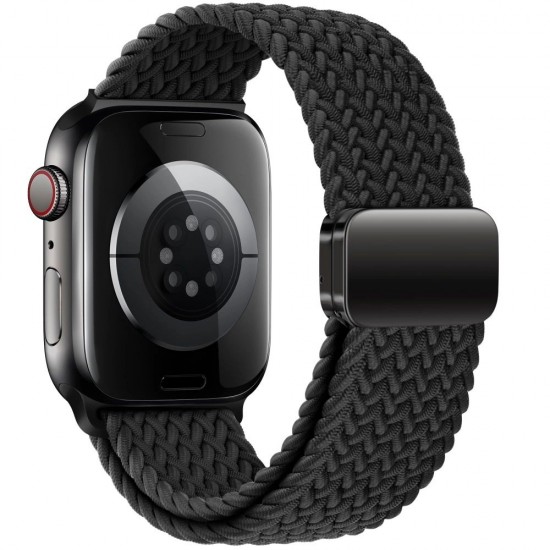 Tech-Protect Nylonmag Strap for Apple Watch 4 / 5 / 6 / 7 / 8 / 9 / SE / Ultra 1 / 2 (42 / 44 / 45 / 49 MM) - Black